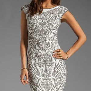 RVN Silver and White Mini Dress Size Small